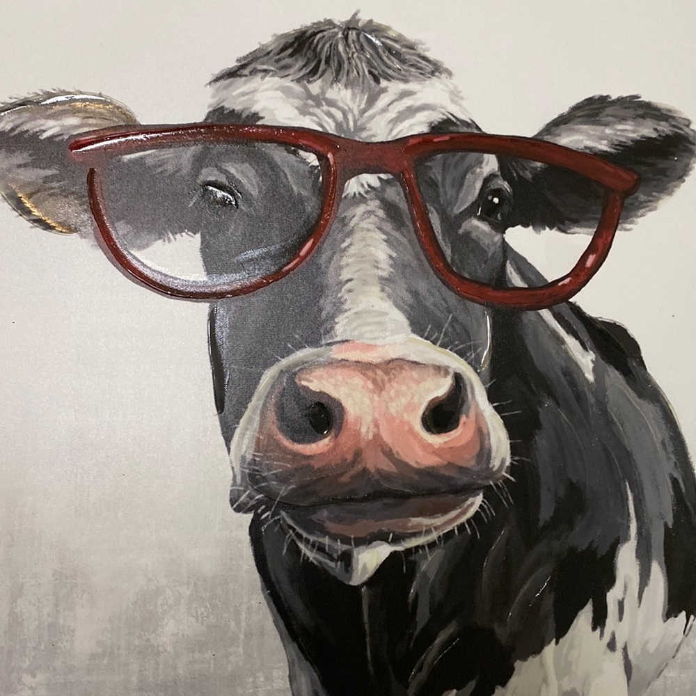 A little about me, I love everything pretty. I love cow art too!